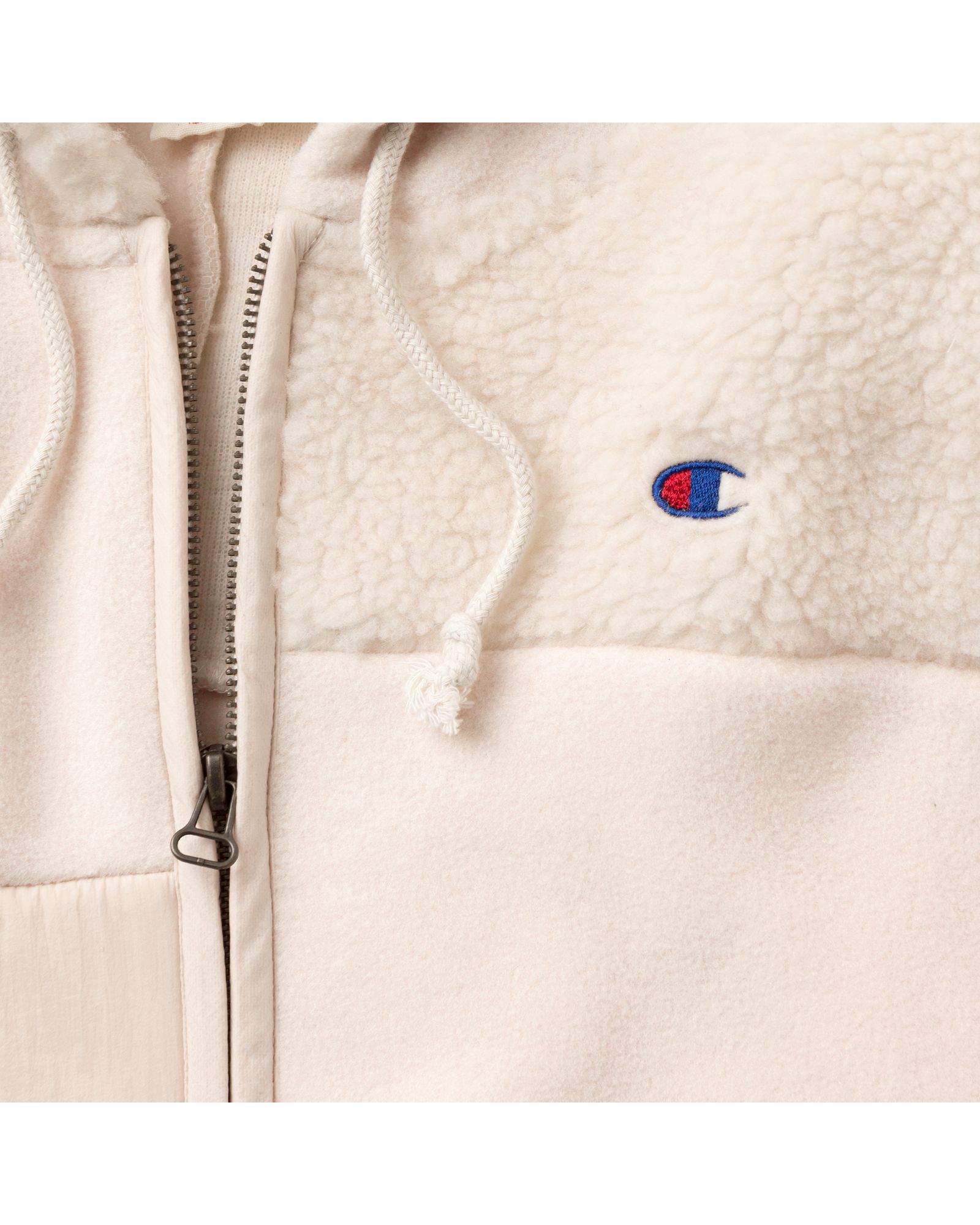 WMNS PATCHWORK VELOUR FLEECE ZIP-UP HOODIE