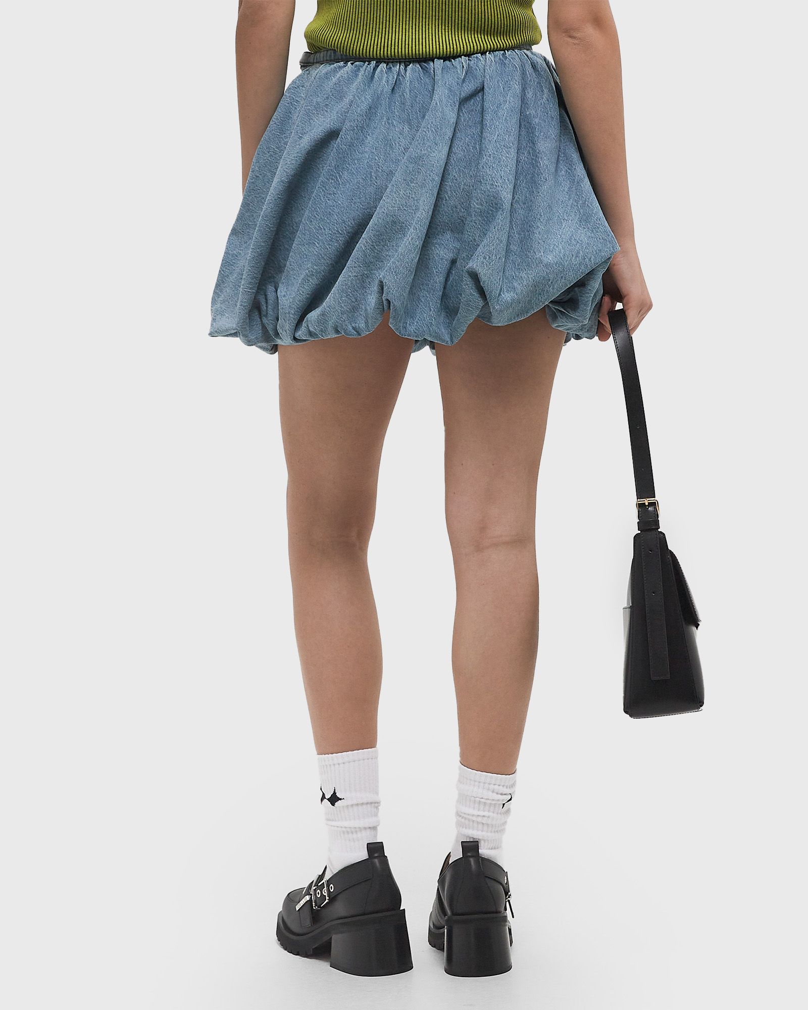 Denim Balloon Skirt