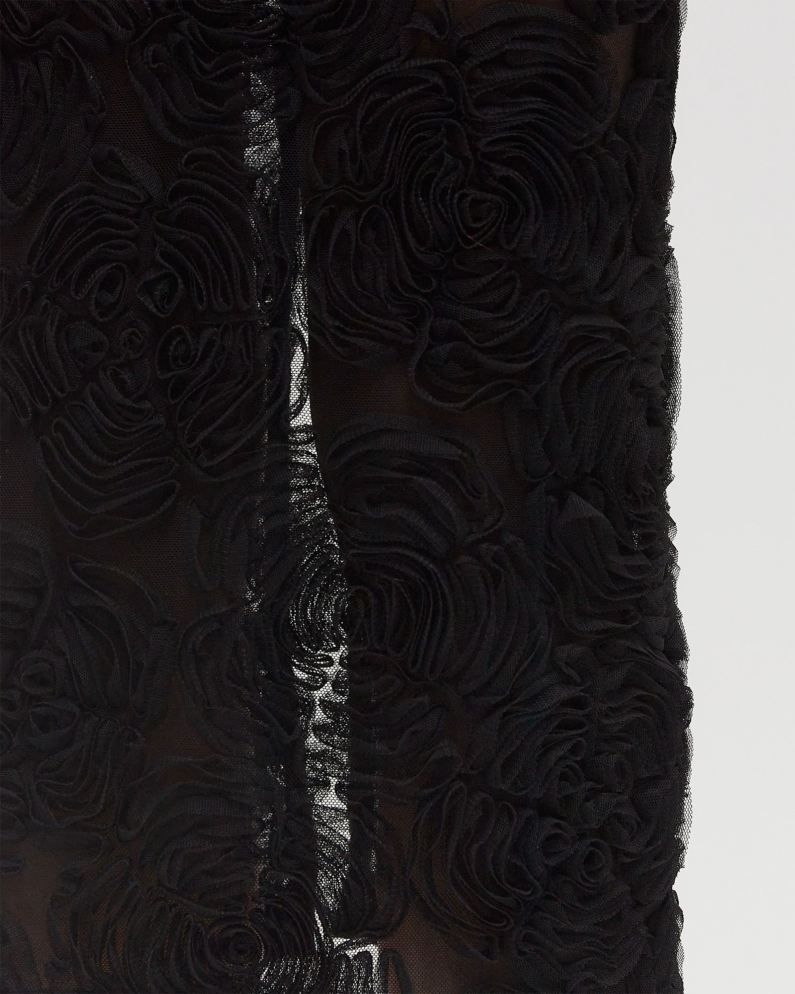 Flower Mesh Pencil Skirt