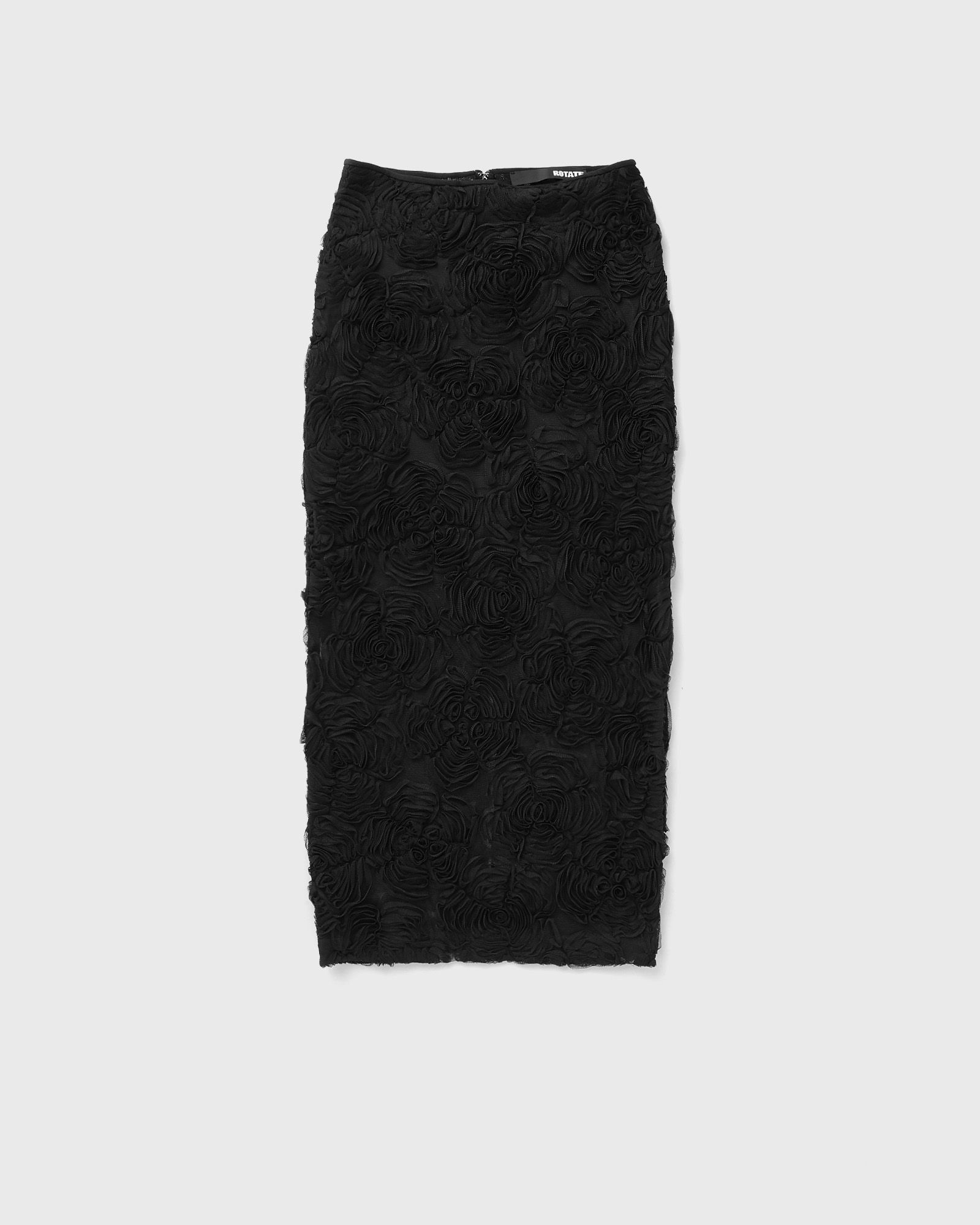 Flower Mesh Pencil Skirt