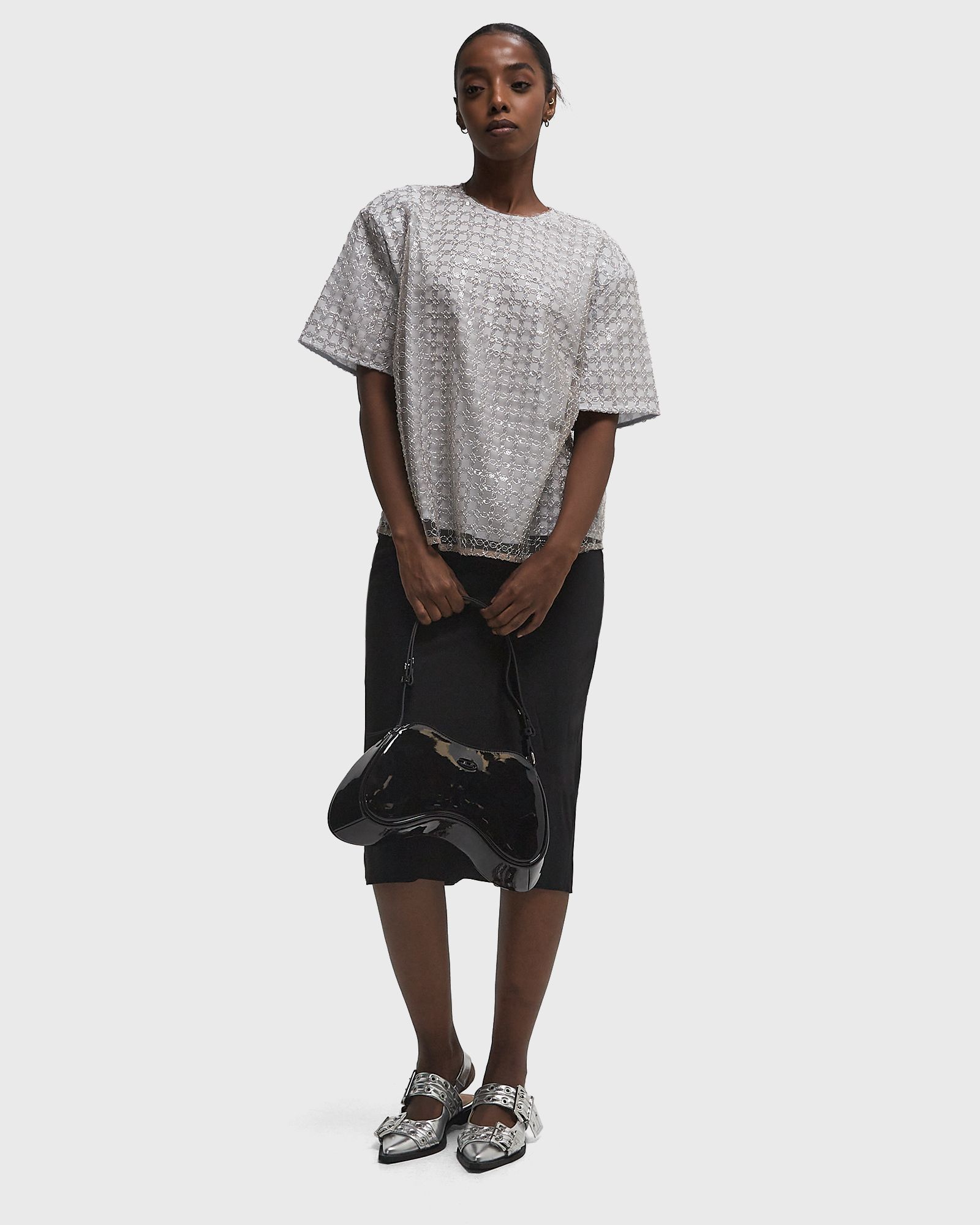 Beaded Oversized Top