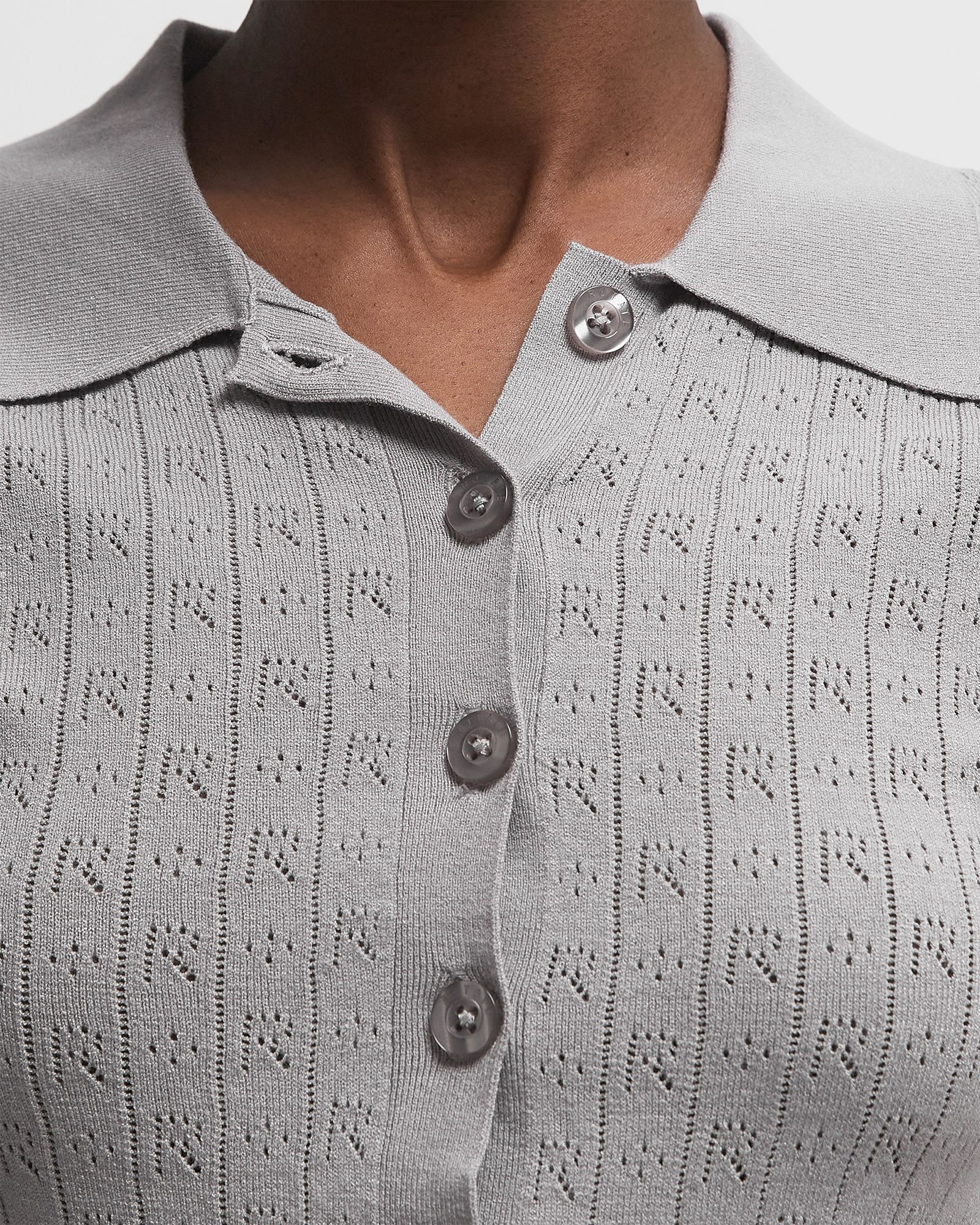 Pointelle Polo Shirt