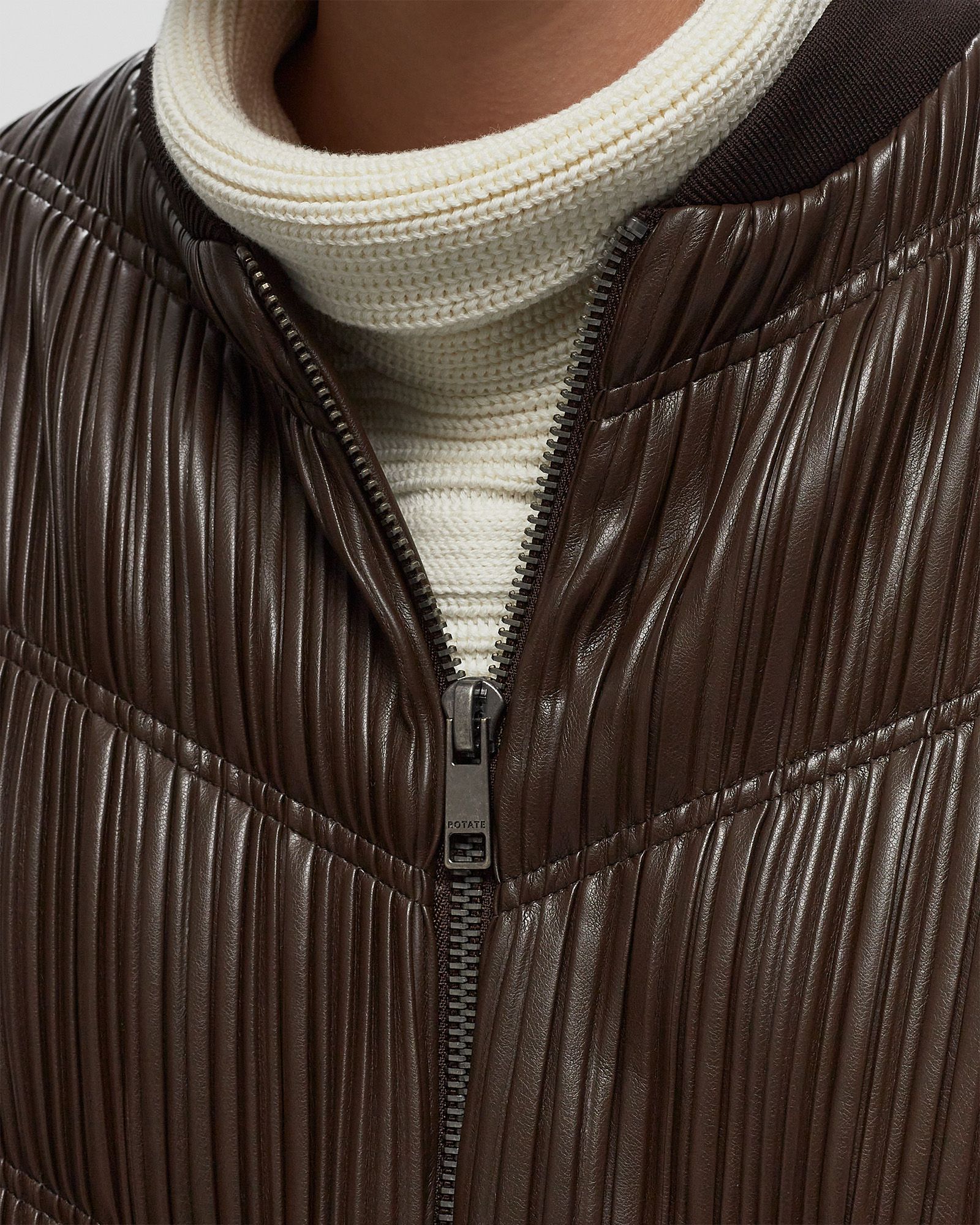 Pleated Bomber Jacket