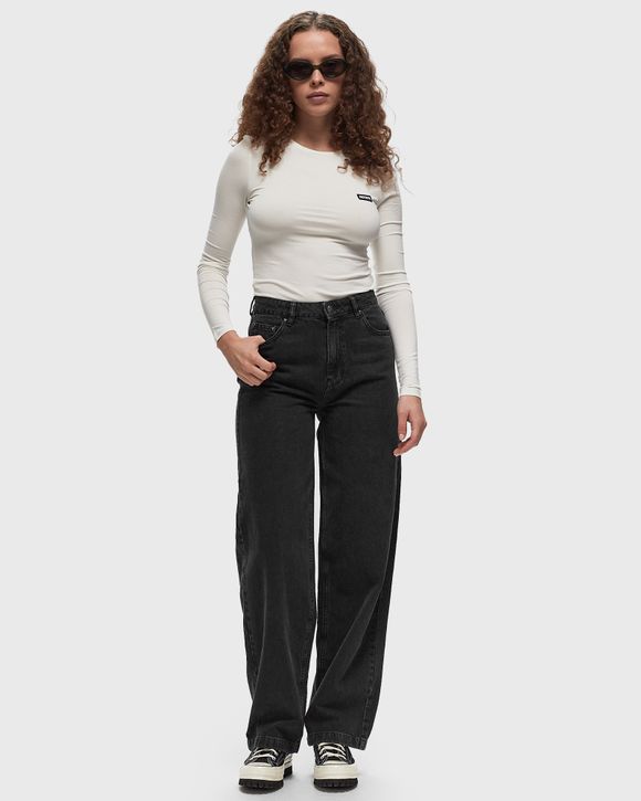 ROTATE Birger Christensen Wide Leg 5 Pocket Jeans Black