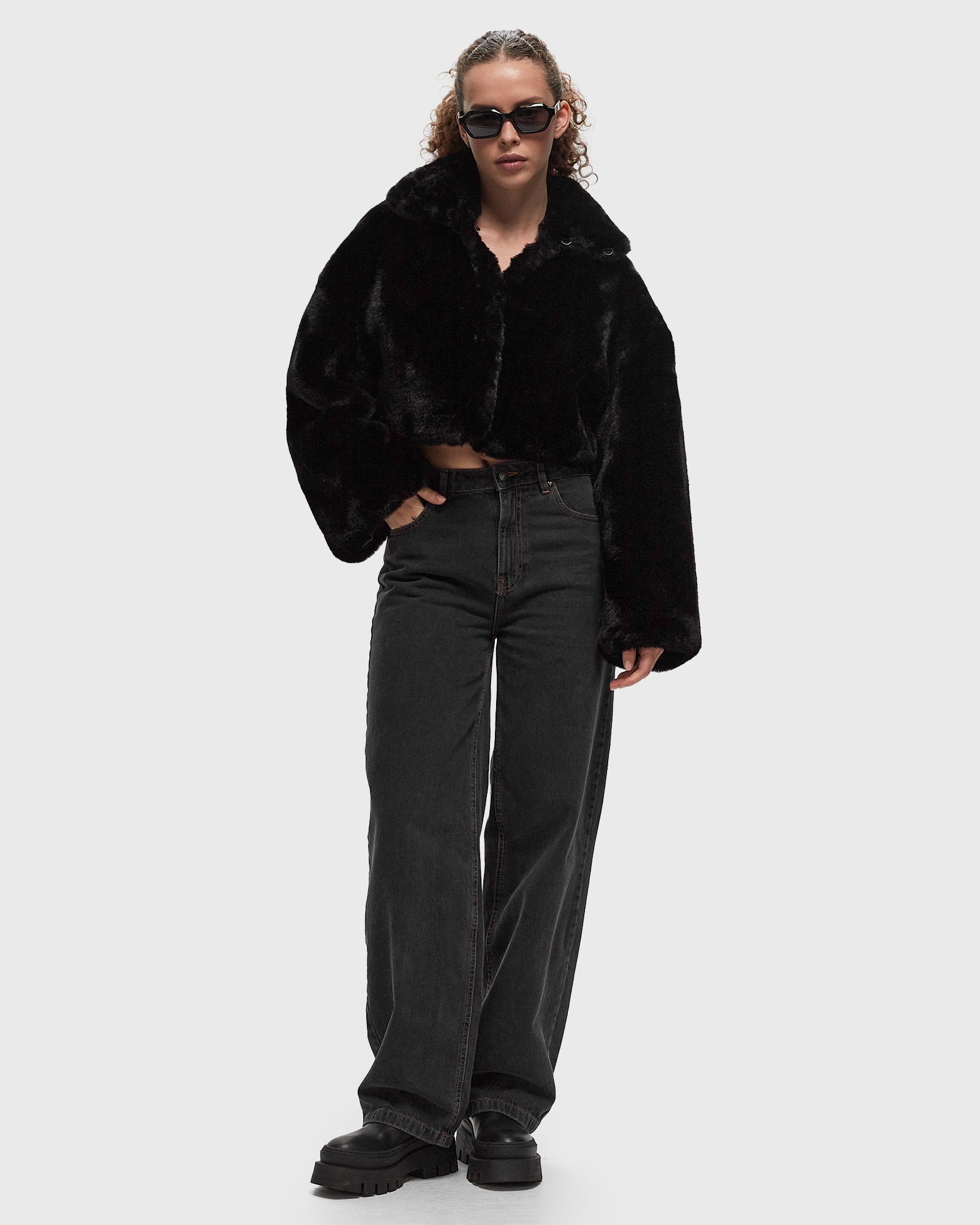 Faux Fur Crop Jacket