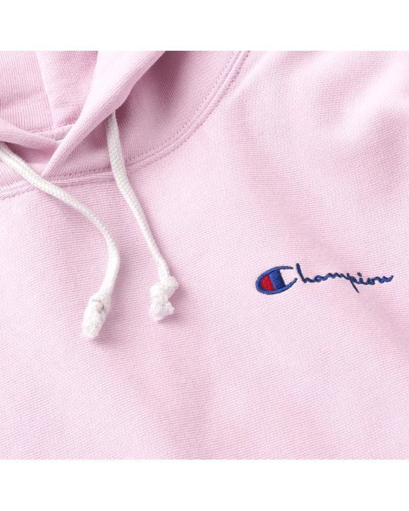 Small script logo on sale reverse weave hoodie