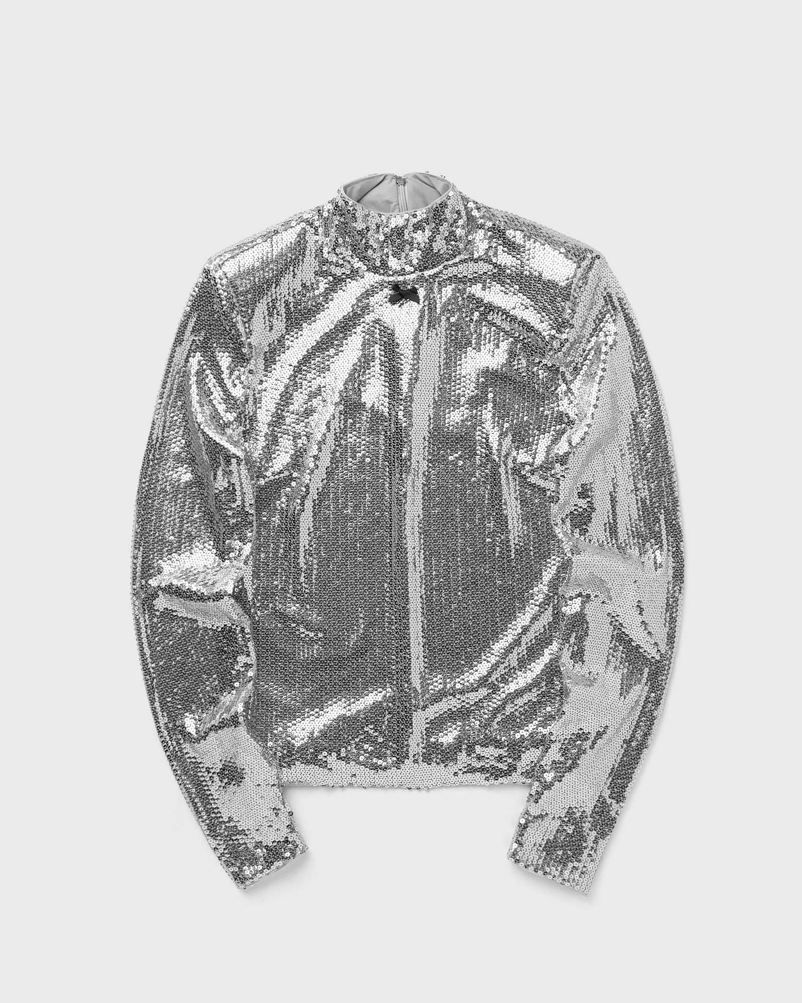 Sequin High Collar Top