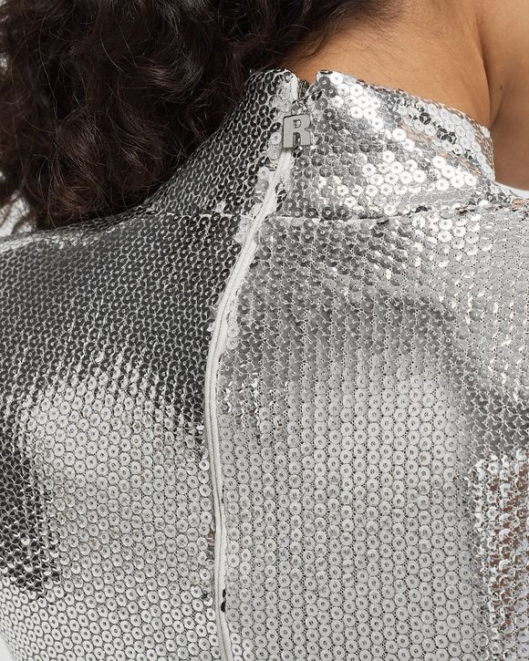 Sequin High Collar Top