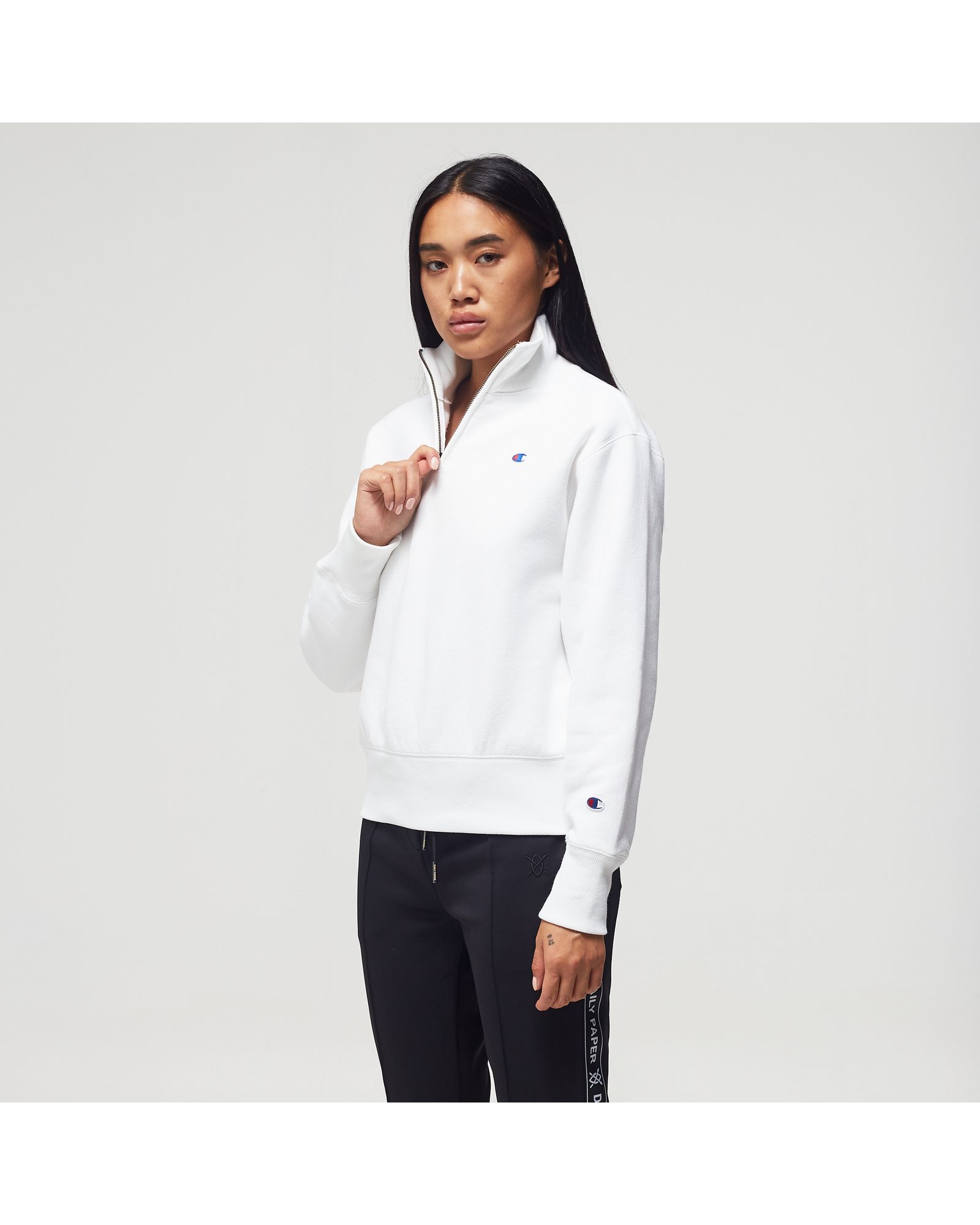 WMNS HALF ZIP-UP REVERSE WEAVE CROPPED SWEATSHIRT