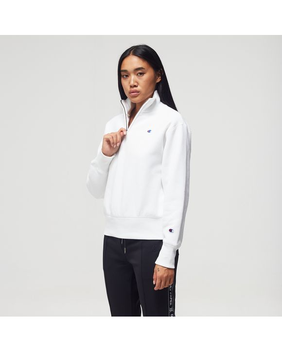 Champion cropped store sweatshirt white