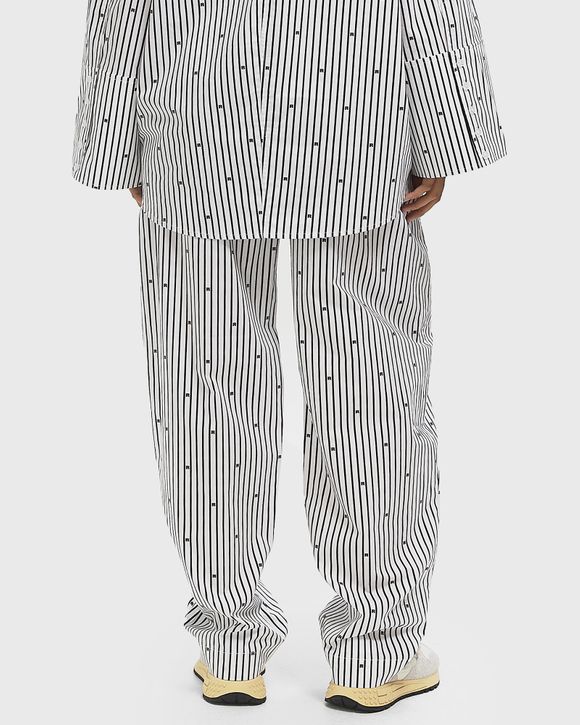 ROTATE Birger Christensen POPLIN TAPERED PANTS Black/White