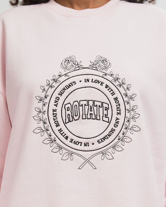 ROTATE Birger Christensen HEAVY SWEAT CREWNECK Pink | BSTN Store