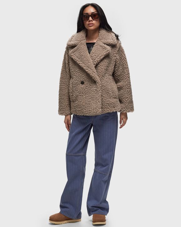 UGG WMNS GERTRUDE SHORT TEDDY COAT Grey | BSTN Store