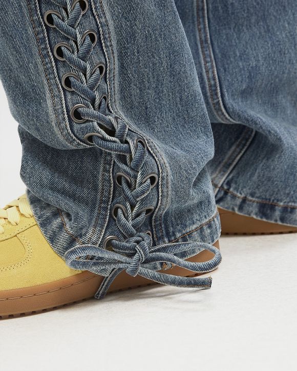 LACED STRAIGHT LEG JEANS