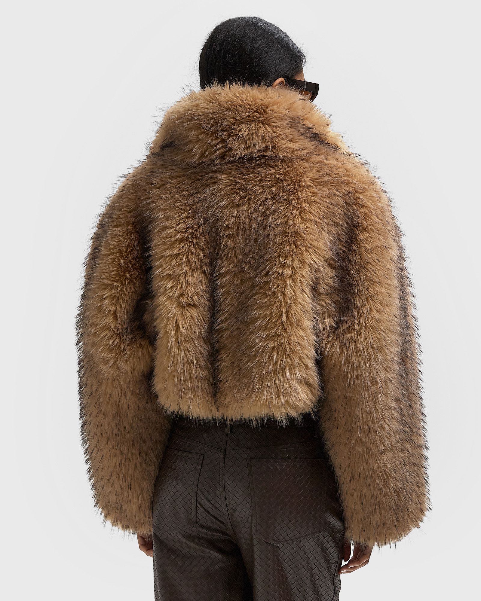 FAUX FUR CROP JACKET