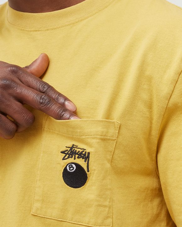 Stussy 8 Ball Pocket Tee Yellow - mustard