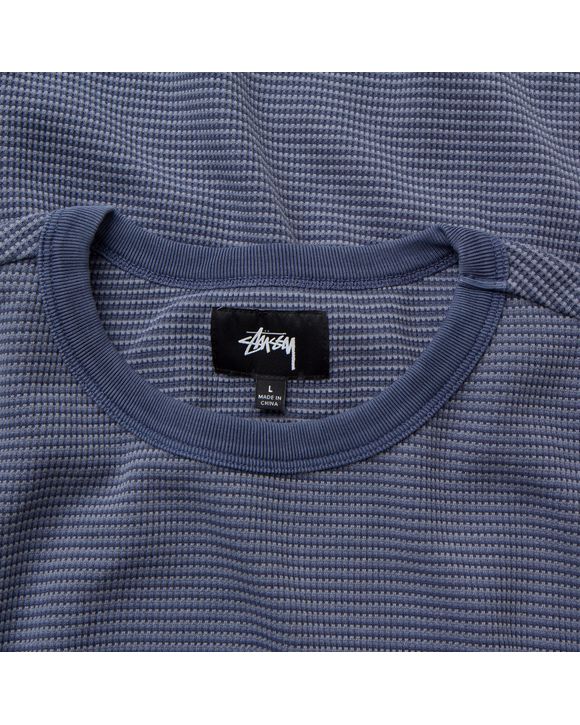 Stussy O'DYED THERMAL LONGSLEEVE Blue | BSTN Store