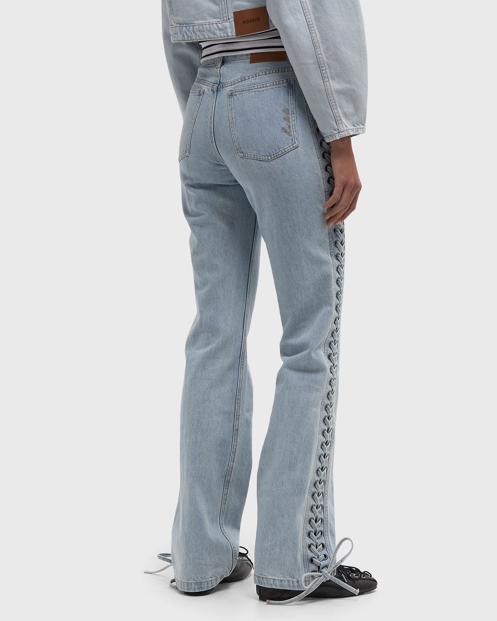 Laced Straight Leg Jeans