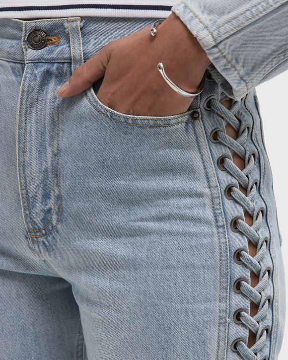 Laced Straight Leg Jeans