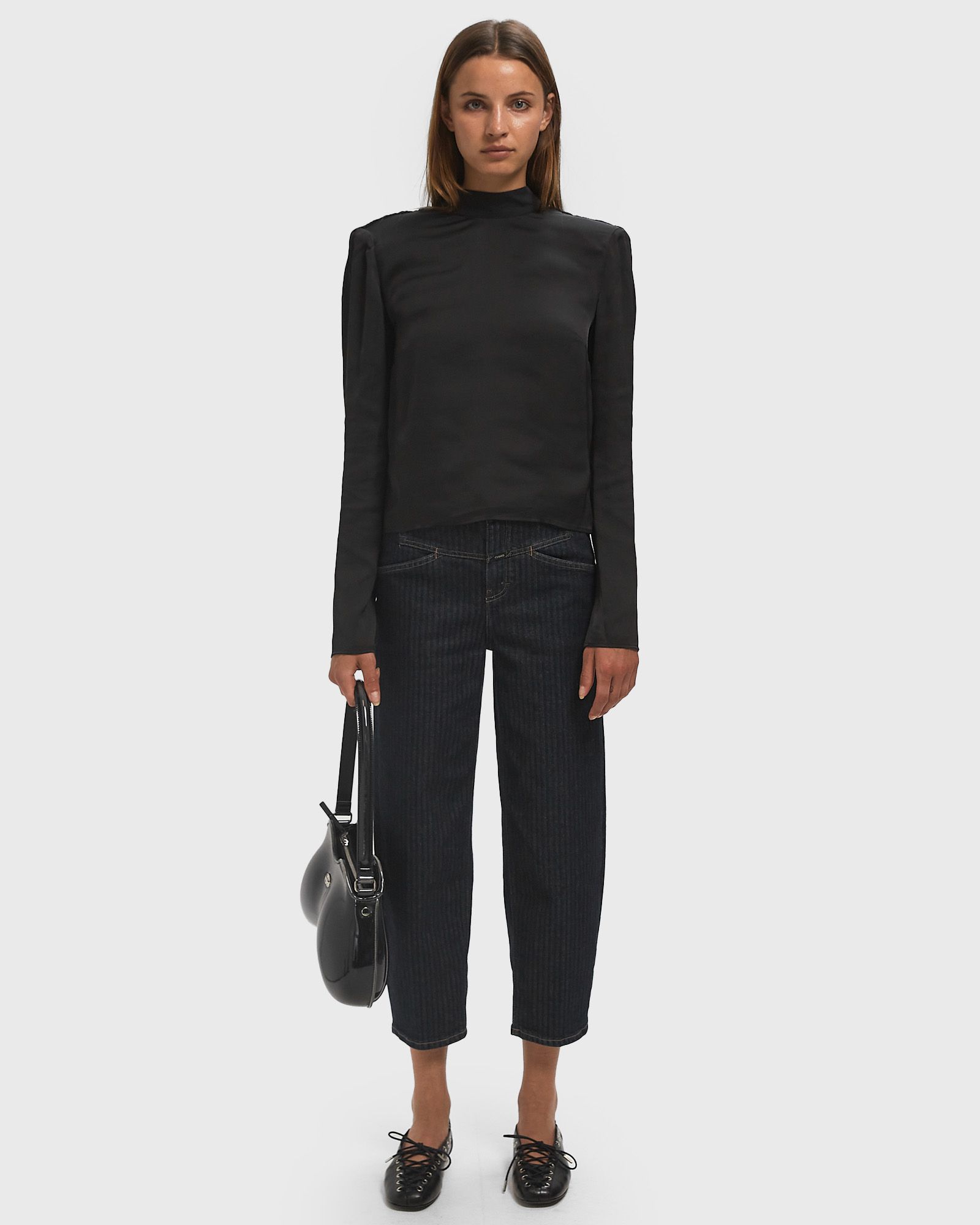 SATIN DRAPY BACK TOP