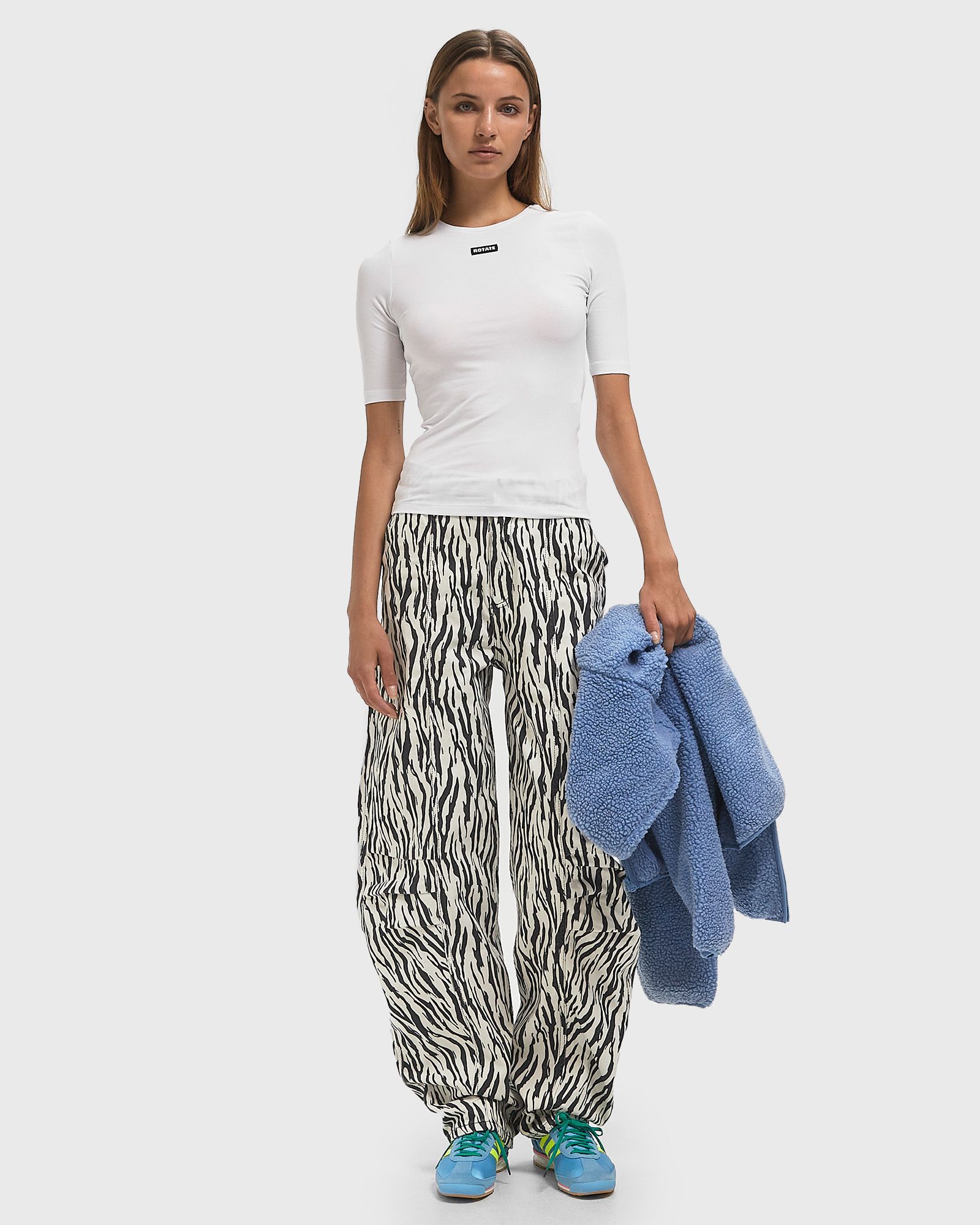 PRINTED TWILL CARGO PANTS