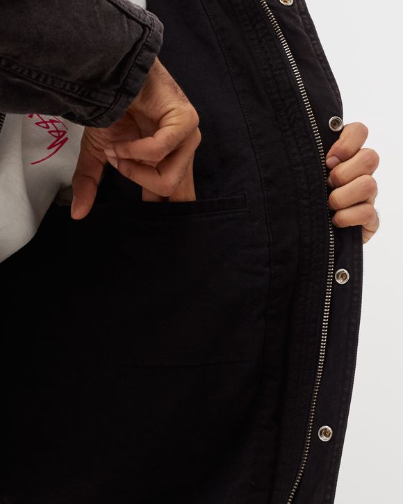 Stussy Washed Canvas Shop Jacket Black - black