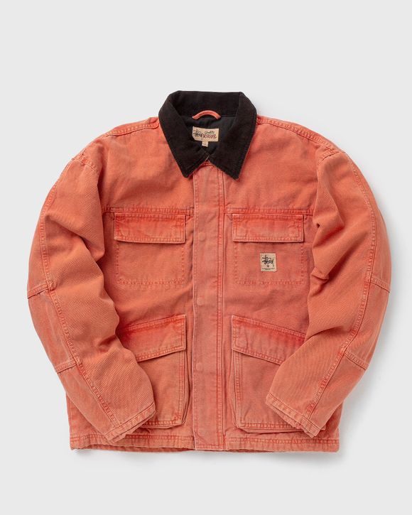 Stussy Washed Canvas Shop Jacket Orange - orange