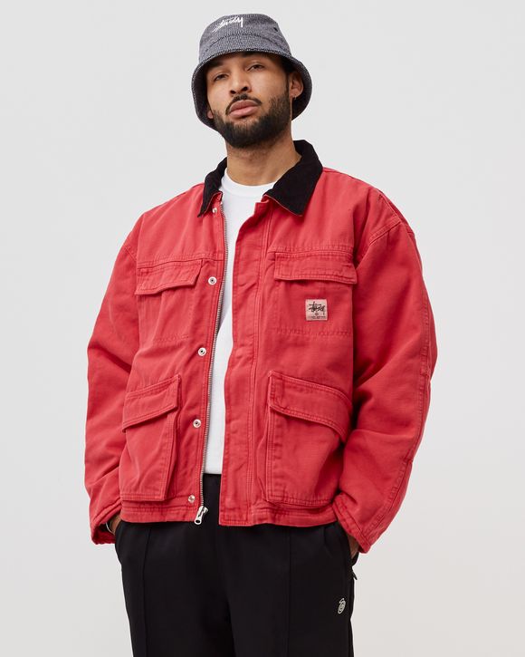 Stussy Washed Canvas Shop Jacket Pink | BSTN Store