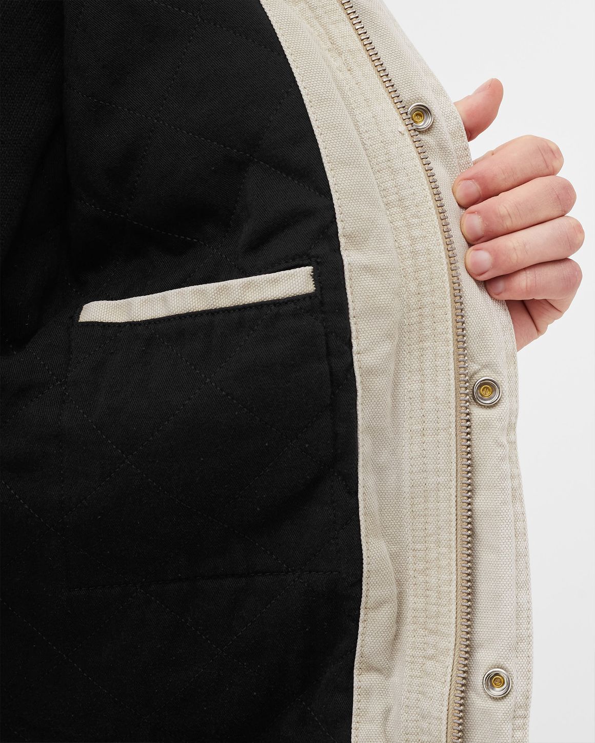 Stussy Washed Canvas Shop Jacket White | BSTN Store