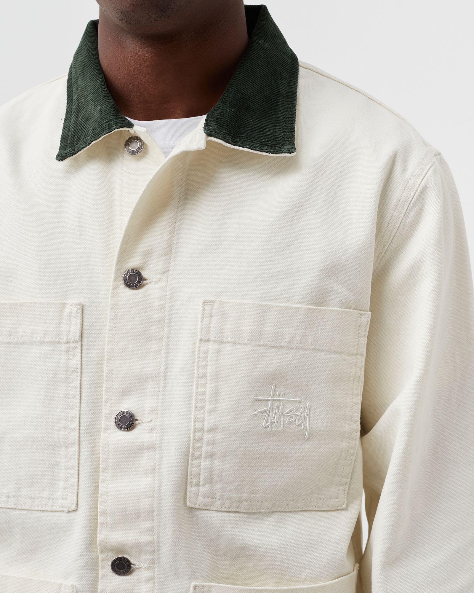 Cord Collar Canvas Chore Jacket