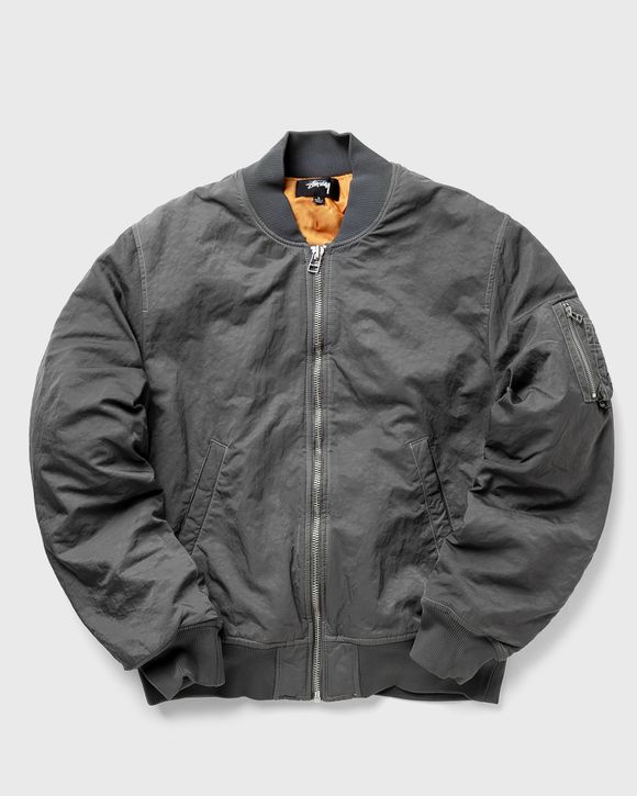 Stussy Dyed Nylon Bomber Grey - charcoal