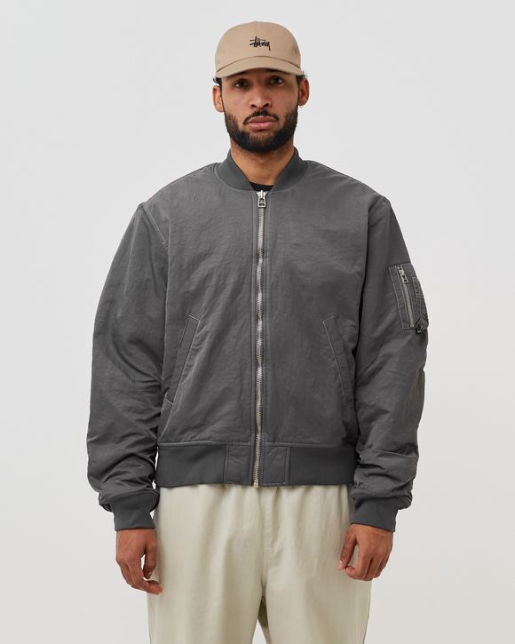 Stussy Dyed Nylon Bomber Grey - charcoal