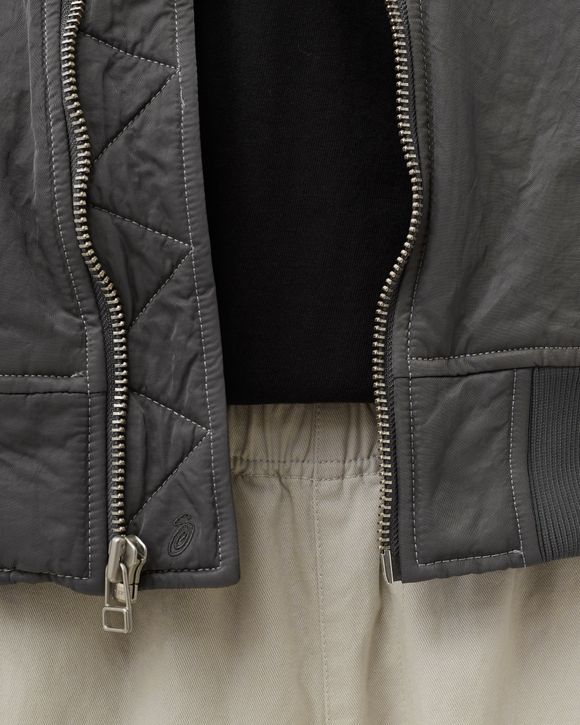 Stussy Dyed Nylon Bomber Grey | BSTN Store