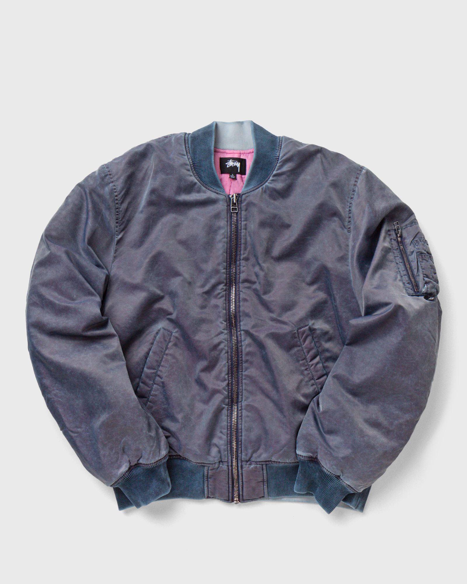 Stussy Dyed Nylon Bomber Jacket Blue | BSTN Store