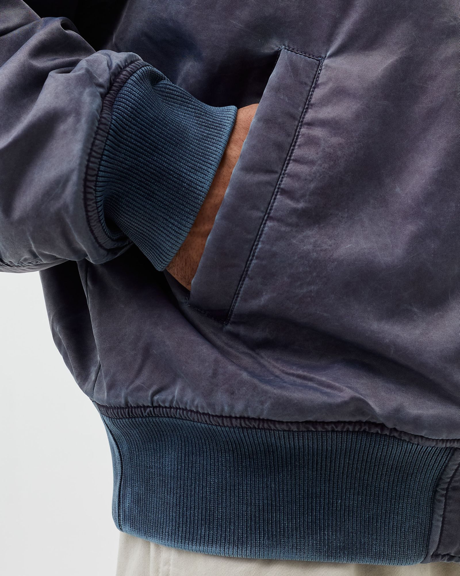 Dyed Nylon Bomber Jacket