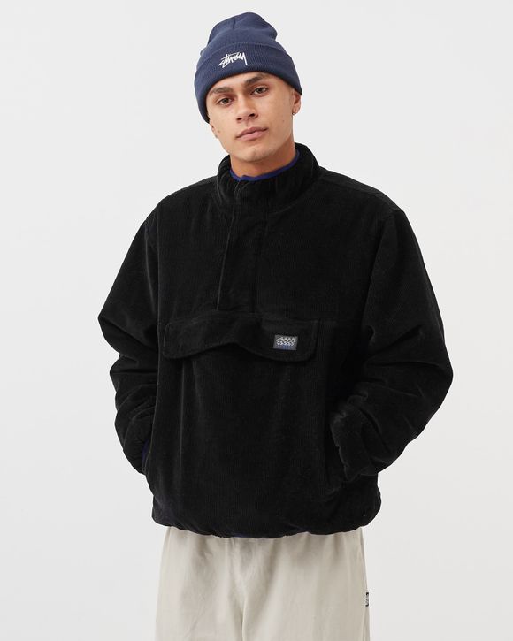 Stussy Corduroy Mock Pullover Black - black