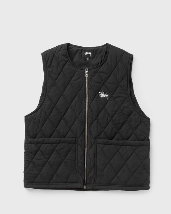 Stussy Diamond Quilted Vest Black | BSTN Store