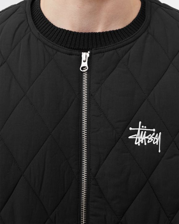 Stussy Diamond Quilted Vest Black - black