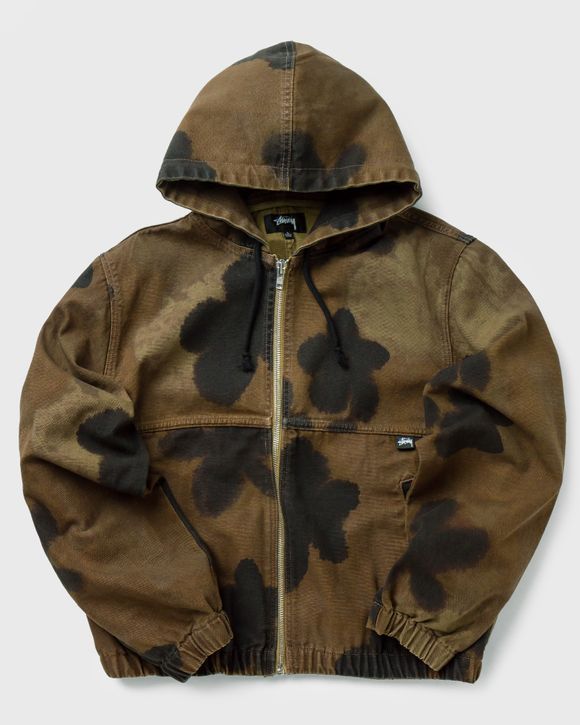 Stussy Floral Dye Work Jacket Brown - brown