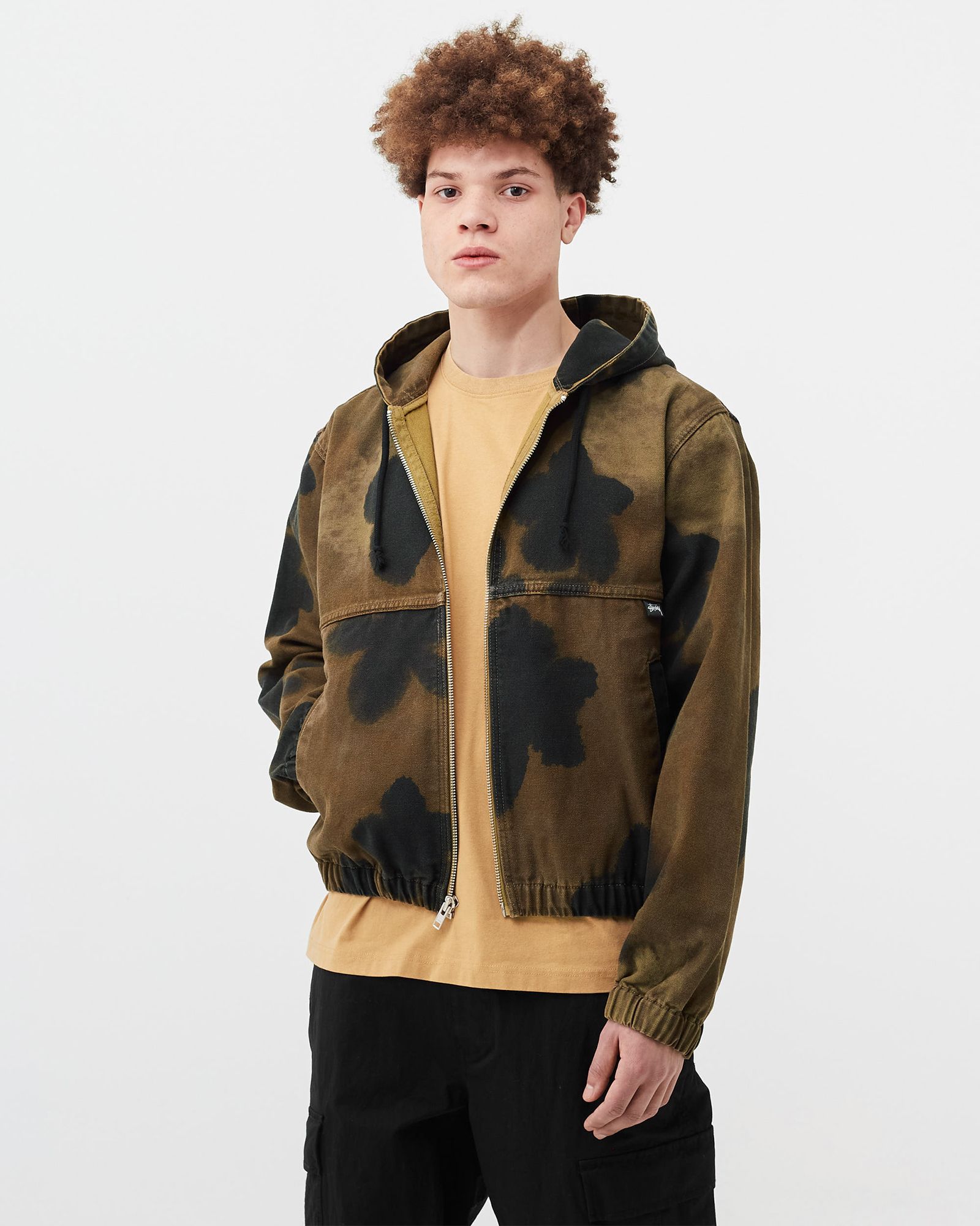 Floral Dye Work Jacket