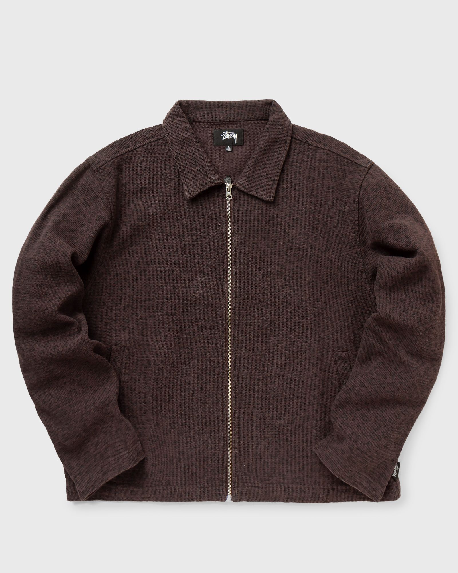 Stussy Leopard Mesh Zip Jacket Brown | BSTN Store