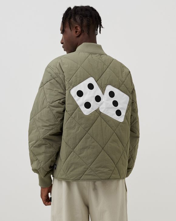 Stussy Dice Quilted Liner Jacket White - olive