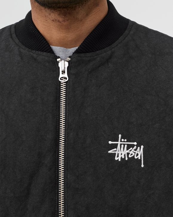 Stussy Washed Canvas Primaloft Vest Black - black