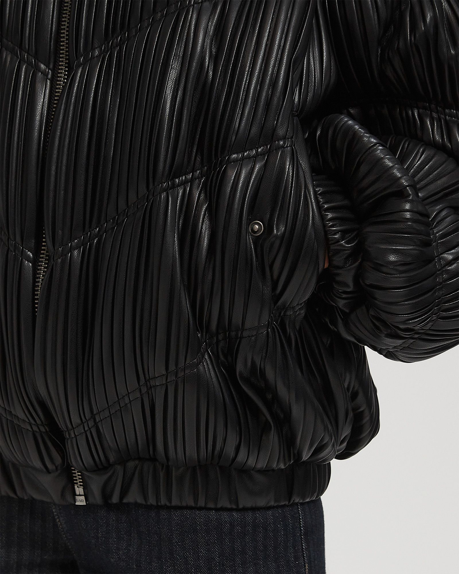 PLEATED BOMBER JACKET