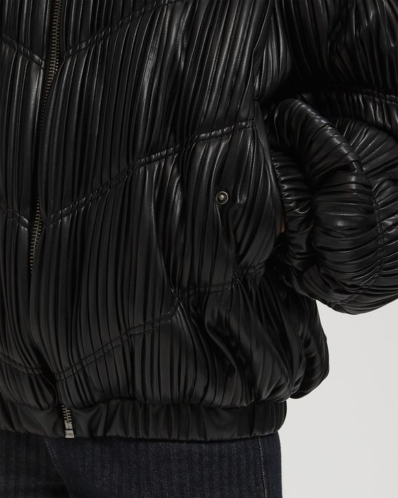 ROTATE Birger Christensen PLEATED BOMBER JACKET Black | BSTN