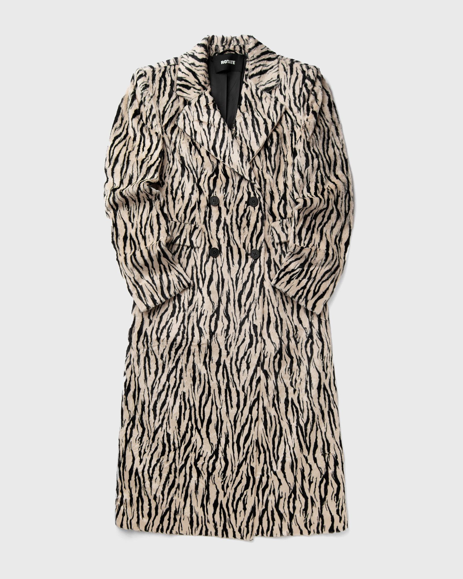 PRINTED FAUX FUR COAT