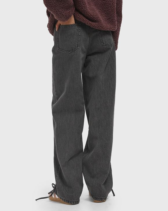 DENIM LACED LEG PANTS
