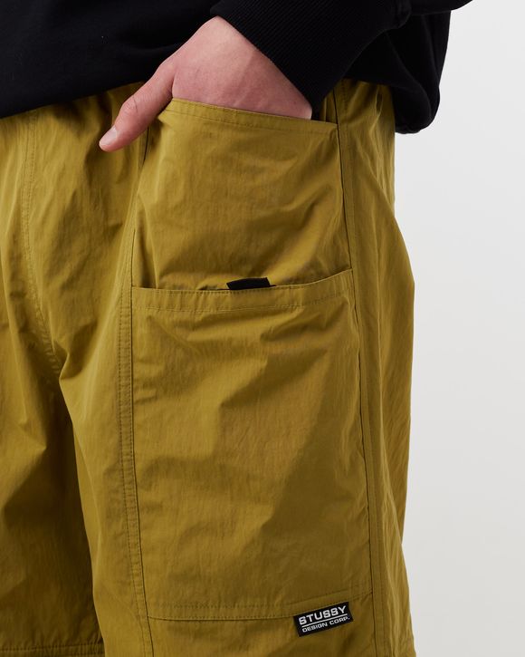 Stussy Nyco Convertible Pant Gold - BRIGHT OLIVE