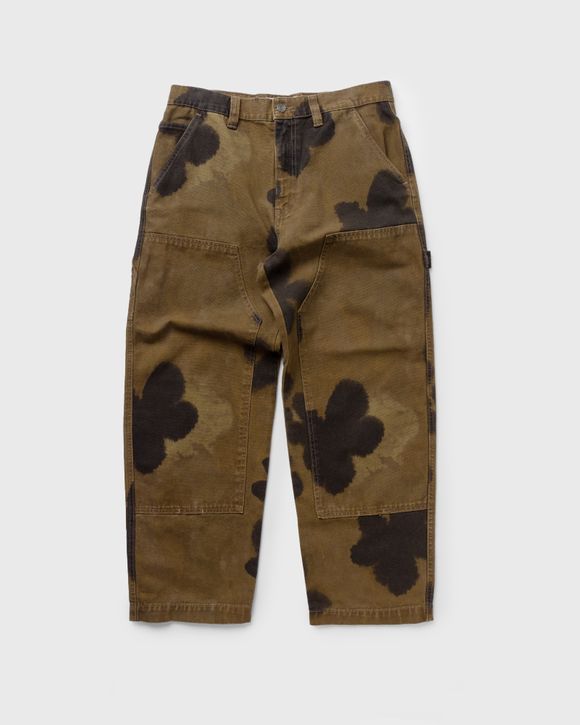 Floral Dye Work Pant - brown