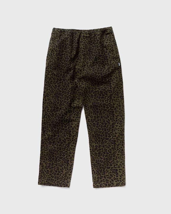 Stussy Leopard Beach Pant White - olive